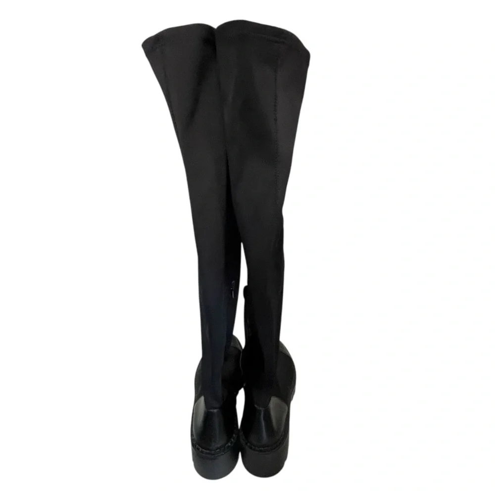 Zara | Tall Lug Soled‎ Boots in Black Size 39 8